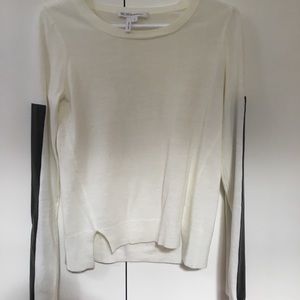 BCBGeneration Faux Leather Sleeve Sweater
